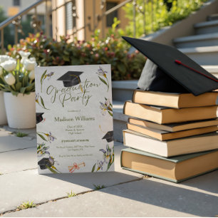 Wild Flowers Graduation Invitation