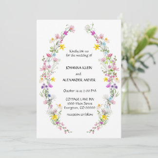wild flowers invitation