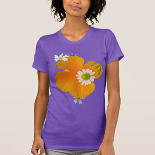 Wild Flowers: Orange White Yellow BG T-Shirt