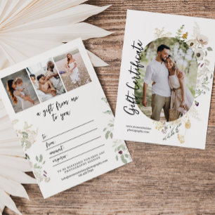 Wild Flowers Oval Photo Photography Gift Card