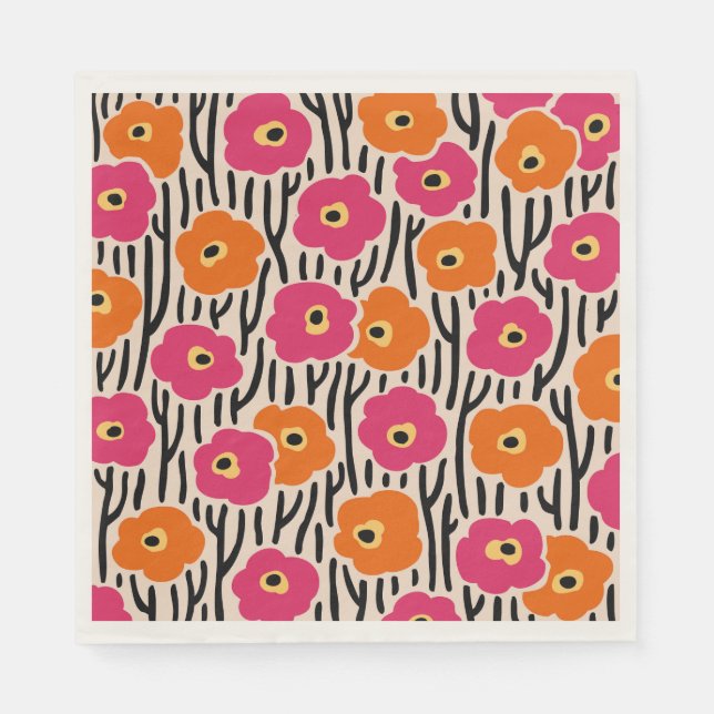 Wild Flowers Pattern Napkin (Front)