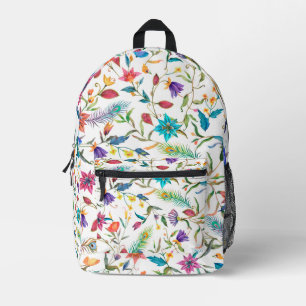 Wild Flowers Pattern Printed Backpack
