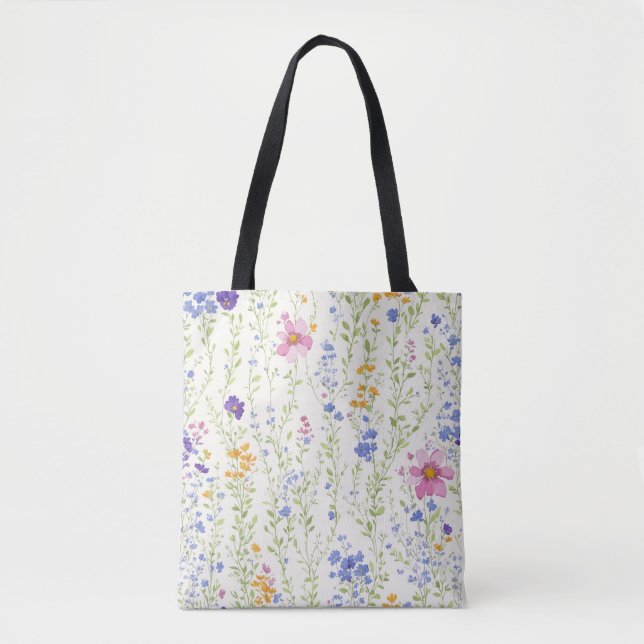 Wild flowers Pattern  Tote Bag (Front)
