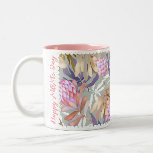 Wild Flowers Protea Grey Two-Tone Coffee Mug