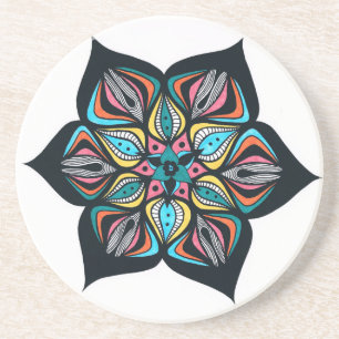 wild flowers: psycho coloured coaster