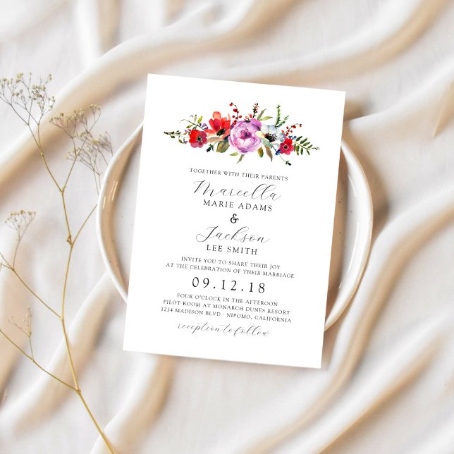 Wild Flowers & Romance Invitation (Creator Uploaded)