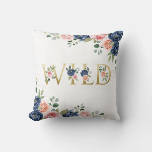 Wild Flowers Throw Pillow