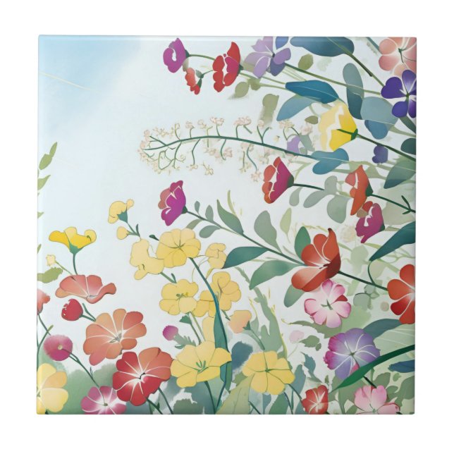 Wild Flowers Tile (Front)