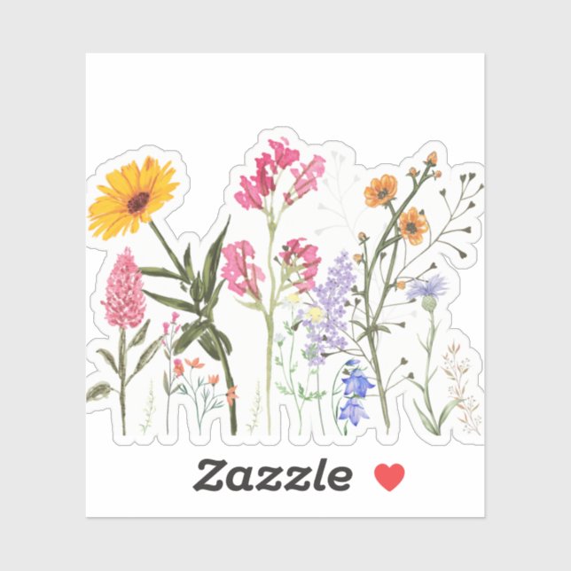 Wild Flowers , Vintage Botanical  ,  (Sheet)