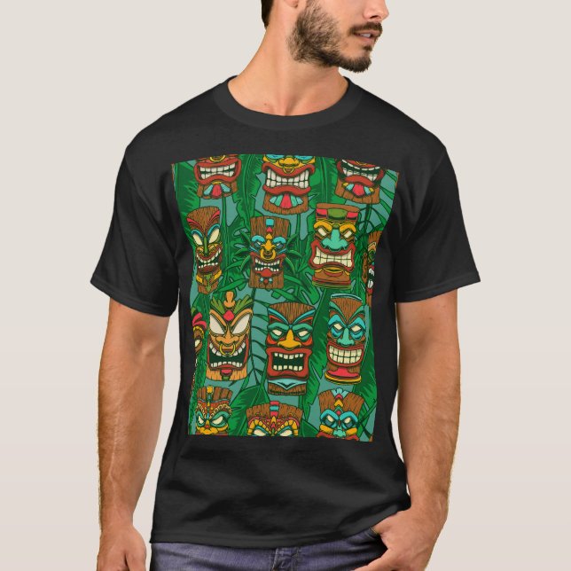 Wild Flowers Watercolor: Colourful Seamless T-Shirt (Front)