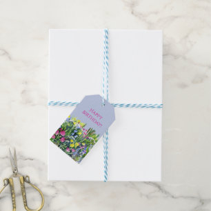 Wild flowers watercolor gift tags