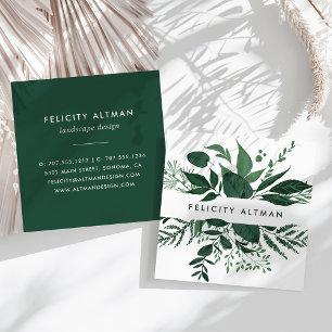 Wild Forest   Botanical Square Business Card