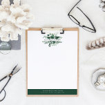 Wild Forest Business Logo<br><div class="desc">Elegant botanical letterhead design displays your name and/or business name framed by a watercolor foliage border in shades of hunter and forest green. Add your business contact information along the bottom in white on coordinating dark blue.</div>
