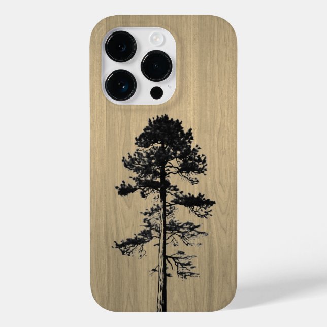 Wild forest - Engraved wood - Wooden Case-Mate iPhone Case (Back)