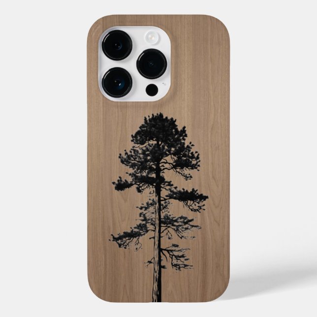 Wild forest - Engraved wood - Wooden Case-Mate iPhone Case (Back)