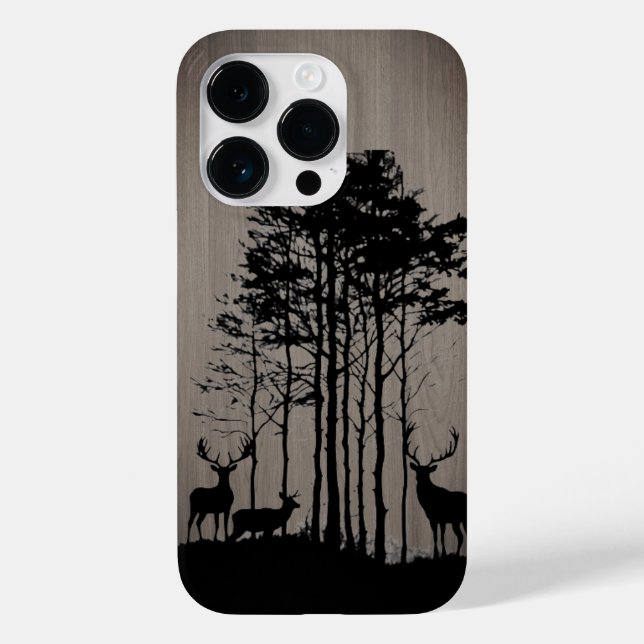 Wild forest - Engraved wood - Wooden Case-Mate iPhone Case (Back)