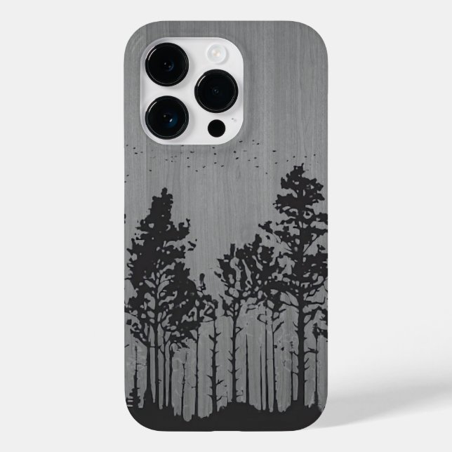 Wild forest - Engraved wood - Wooden Case-Mate iPhone Case (Back)