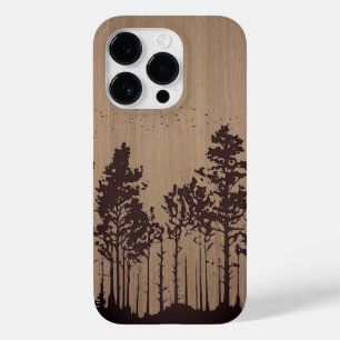 Wild forest - Engraved wood - Wooden Case-Mate iPhone 14 Pro Case