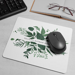 Wild Forest   Green Botanical Personalized Mouse Pad