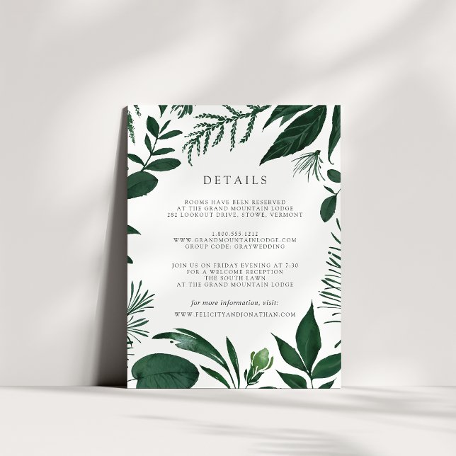 Wild Forest Guest Information Card (Creator Uploaded)