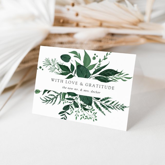 Wild Forest | Watercolor Botanical Thank You Card (Creator Uploaded)