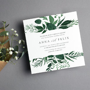 Wild Forest Wedding Invitation   Square