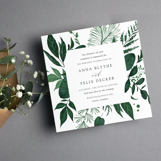 Wild Forest Wedding Invitation | Square (Creator Uploaded)