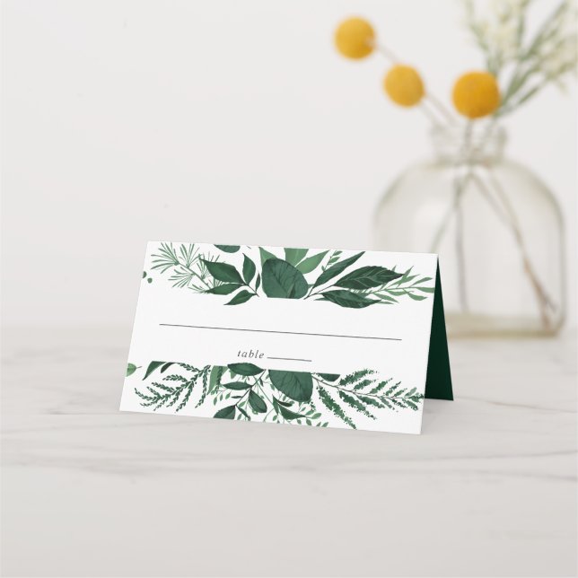 Wild Forest Wedding Place Card (Front)