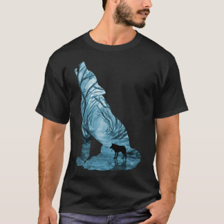 Wild Forest Wolf - Turquoise T-Shirt