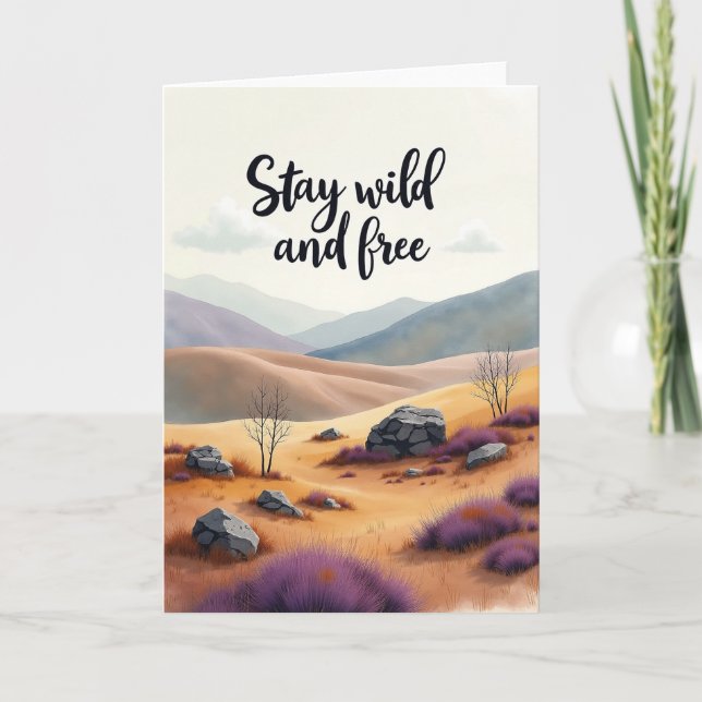 Wild Free Birthday Card (Front)