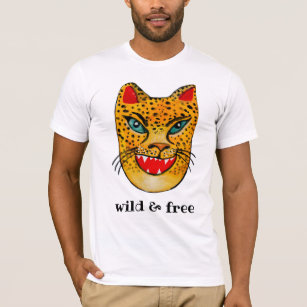 Wild & Free Laughing Jaguar Watercolor T-Shirt
