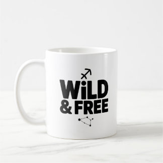 Wild & Free Mug – Sagittarius Zodiac Coffee Cup