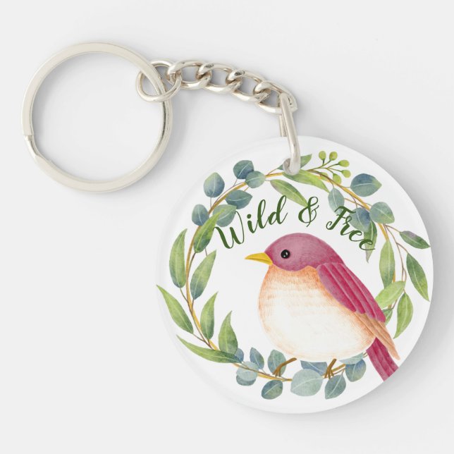 Wild & Free Song Bird Keychain (Front)