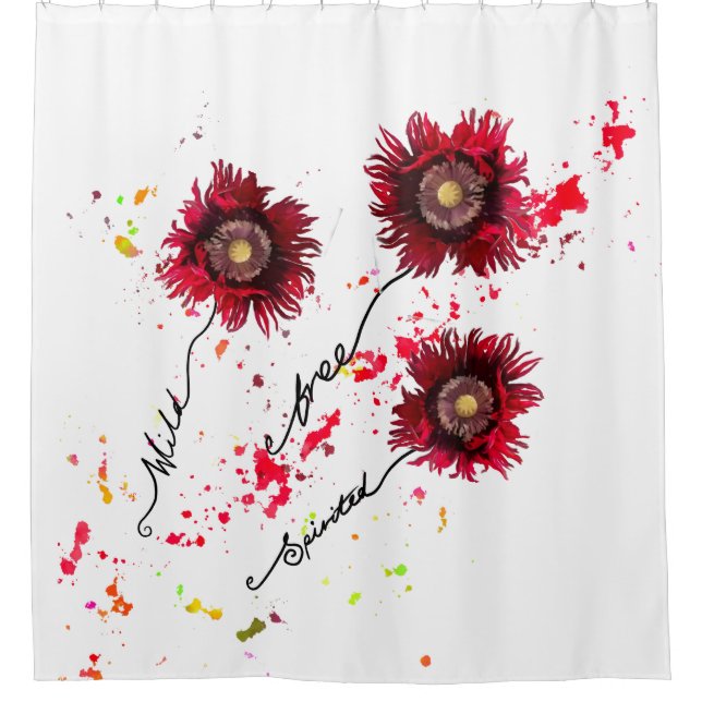 Wild Free Spirited poppies and paint splatter (Front)