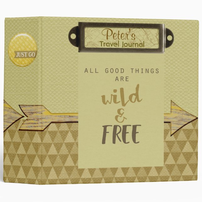 Wild & Free Travel Journal Binder (Front/Spine)