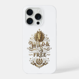 Wild & Free Vintage Horse Western Retro iPhone Cas 15 Pro Case