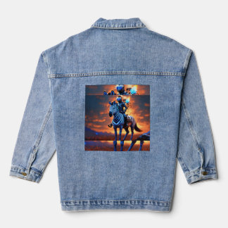 Wild & Free : Zebra Tattoo Denim Jacket" Ya "Bold
