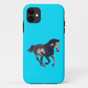 Wild Galloping Pinto American Paint Horse iPhone 11 Case