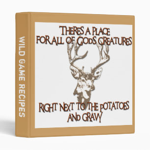 Wild Game cook book cookbook covers binder recipes