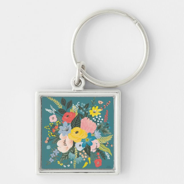 Wild Garden Flowers Keychain (Front)