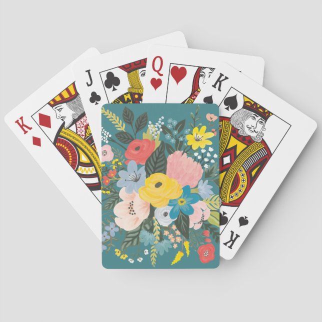 Wild Garden Flowers Playing Cards (Back)