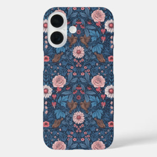 Wild garden in blue iPhone 16 case