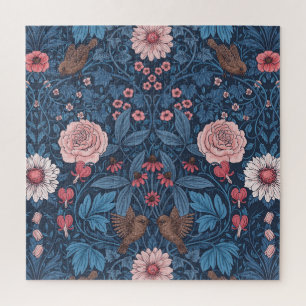 Wild garden in blue jigsaw puzzle
