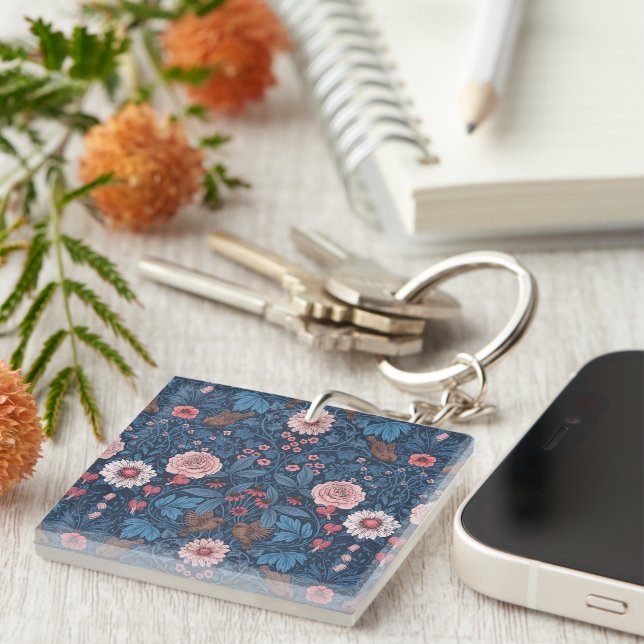 Wild garden in blue keychain (Front Right)