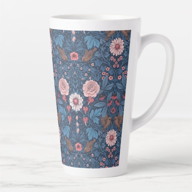 Wild garden in blue latte mug (Right)