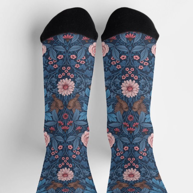 Wild garden in blue socks (Top)