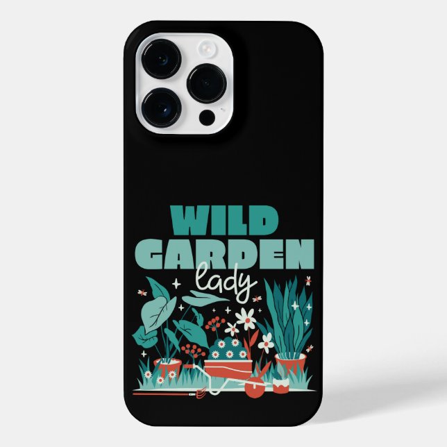 WILD GARDEN LADY CUTE GARDEN WITH PLANTS iPhone CASE (Back)