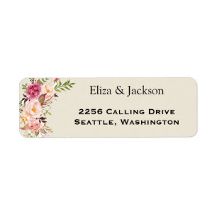 Wild Garden Wedding Adresse de retour Label