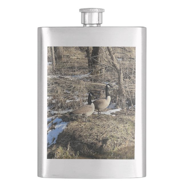 Wild Geese Hip Flask (Front)