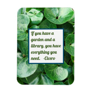 Wild Ginger Green Leaves Garden Lover Quote Magnet
